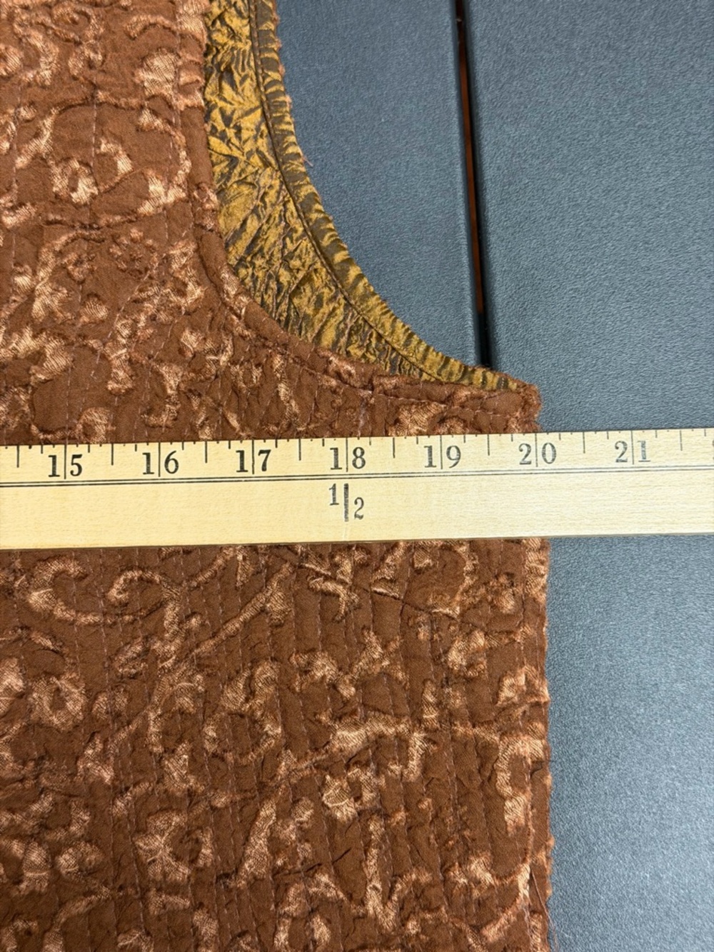 Coldwater Creek Metallic Bronze Textured Vest -medium - Picture 12 of 16